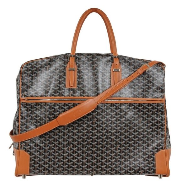 Goyard Other - Goyard Porte Habit Garment Bag Black Brown Leather Travel Carry On Crossbody